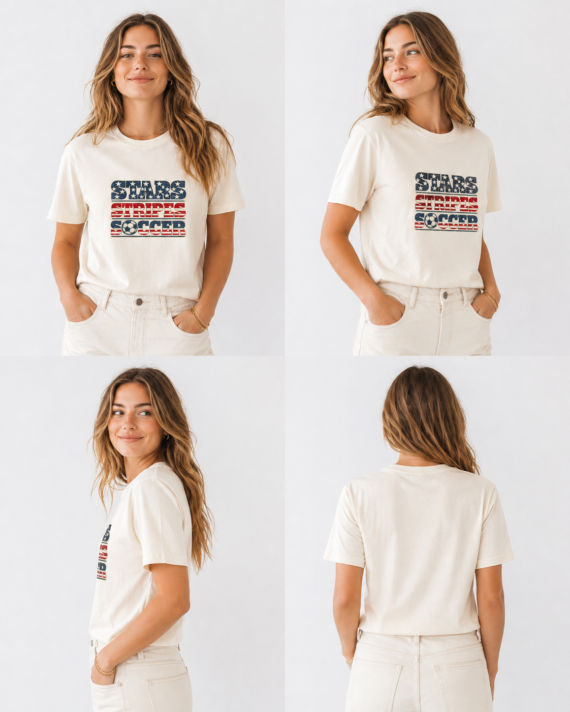 Stars Stripes Soccer Tee | Vintage Wordmark