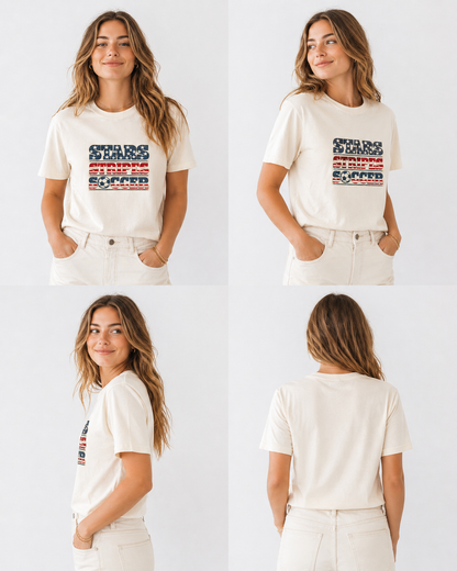 Stars Stripes Soccer Tee | Vintage Wordmark